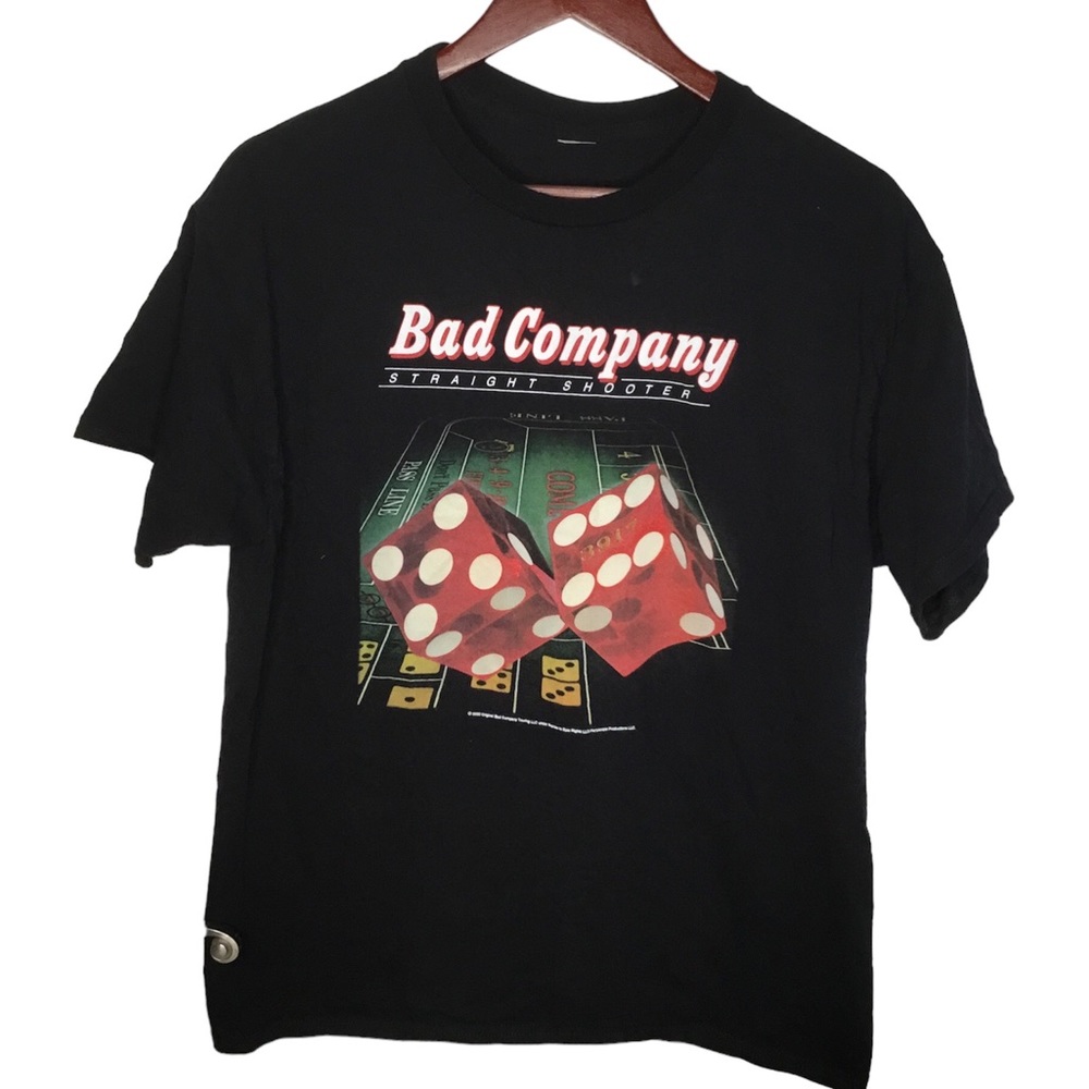 Bad Company “Straight Shooter” Black T-shirt - No Size Tag VGUC.